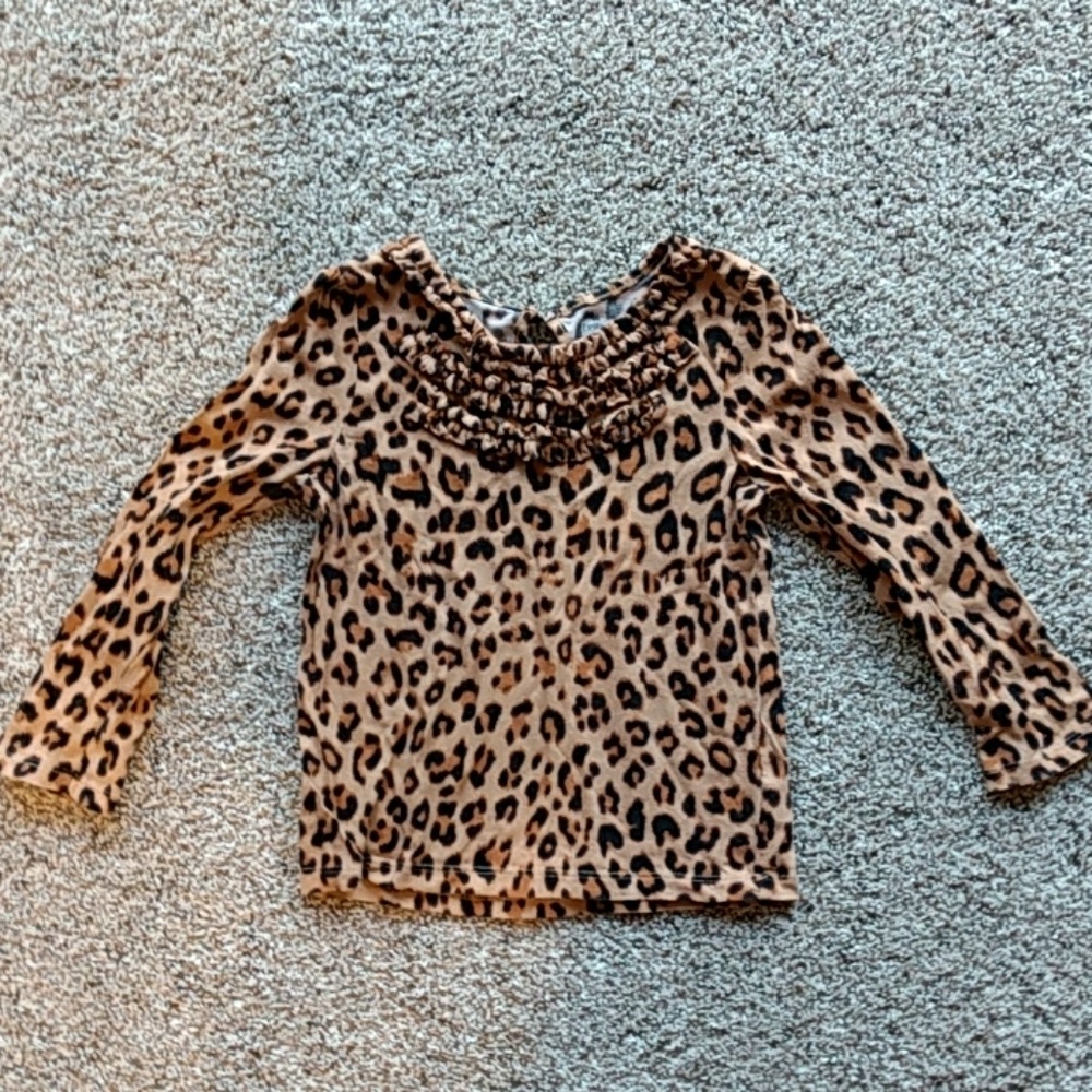 Baby Gap leopard shirt 3T girls long sleeve